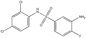 3-amino-N-(2,4-dichlorophenyl)-4-fluorobenzene-1-sulfonamide Struktur