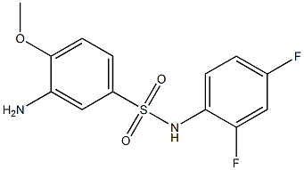 3-amino-N-(2,4-difluorophenyl)-4-methoxybenzene-1-sulfonamide Struktur