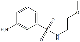 3-amino-N-(2-methoxyethyl)-2-methylbenzene-1-sulfonamide Struktur