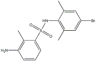 3-amino-N-(4-bromo-2,6-dimethylphenyl)-2-methylbenzene-1-sulfonamide Struktur