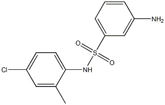 3-amino-N-(4-chloro-2-methylphenyl)benzenesulfonamide Struktur