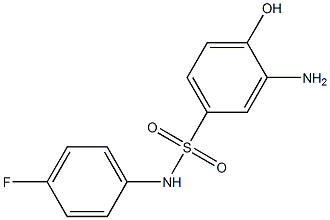 3-amino-N-(4-fluorophenyl)-4-hydroxybenzene-1-sulfonamide Struktur