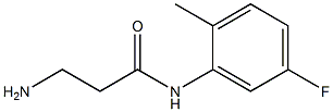 3-amino-N-(5-fluoro-2-methylphenyl)propanamide Struktur