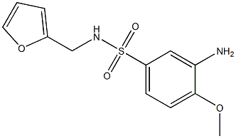 3-amino-N-(furan-2-ylmethyl)-4-methoxybenzene-1-sulfonamide Struktur