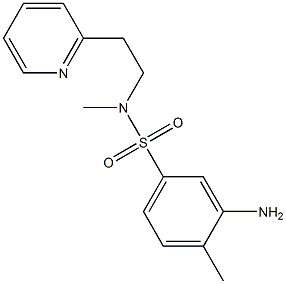 3-amino-N,4-dimethyl-N-[2-(pyridin-2-yl)ethyl]benzene-1-sulfonamide Struktur