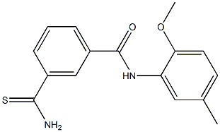 3-carbamothioyl-N-(2-methoxy-5-methylphenyl)benzamide Struktur