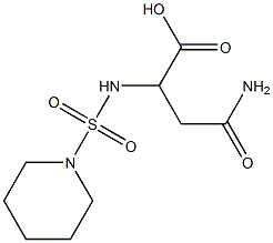 3-carbamoyl-2-[(piperidine-1-sulfonyl)amino]propanoic acid Struktur