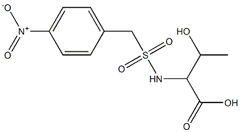 3-hydroxy-2-{[(4-nitrophenyl)methane]sulfonamido}butanoic acid Struktur