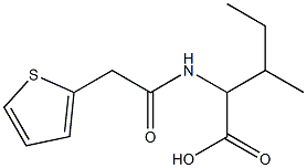 3-methyl-2-[(thien-2-ylacetyl)amino]pentanoic acid Struktur