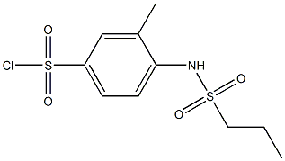 3-methyl-4-(propane-1-sulfonamido)benzene-1-sulfonyl chloride Struktur