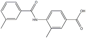 3-methyl-4-[(3-methylbenzoyl)amino]benzoic acid Struktur