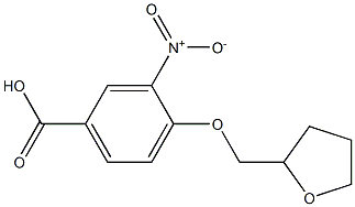 3-nitro-4-(oxolan-2-ylmethoxy)benzoic acid Struktur