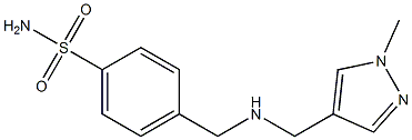 4-({[(1-methyl-1H-pyrazol-4-yl)methyl]amino}methyl)benzene-1-sulfonamide Struktur