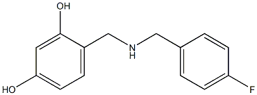 4-({[(4-fluorophenyl)methyl]amino}methyl)benzene-1,3-diol Struktur