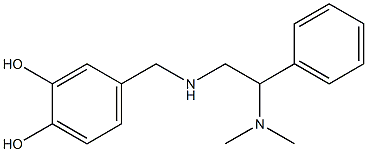 4-({[2-(dimethylamino)-2-phenylethyl]amino}methyl)benzene-1,2-diol Struktur