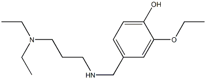 4-({[3-(diethylamino)propyl]amino}methyl)-2-ethoxyphenol Struktur