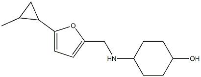 4-({[5-(2-methylcyclopropyl)furan-2-yl]methyl}amino)cyclohexan-1-ol Struktur