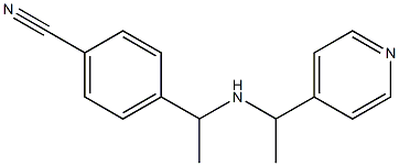 4-(1-{[1-(pyridin-4-yl)ethyl]amino}ethyl)benzonitrile Struktur