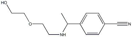 4-(1-{[2-(2-hydroxyethoxy)ethyl]amino}ethyl)benzonitrile Struktur