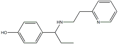 4-(1-{[2-(pyridin-2-yl)ethyl]amino}propyl)phenol Struktur