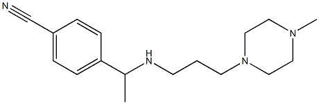 4-(1-{[3-(4-methylpiperazin-1-yl)propyl]amino}ethyl)benzonitrile Struktur