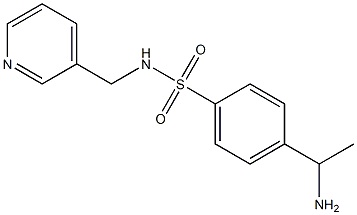 4-(1-aminoethyl)-N-(pyridin-3-ylmethyl)benzene-1-sulfonamide Struktur