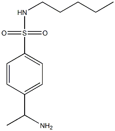 4-(1-aminoethyl)-N-pentylbenzene-1-sulfonamide Struktur