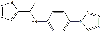 4-(1H-1,2,3,4-tetrazol-1-yl)-N-[1-(thiophen-2-yl)ethyl]aniline Struktur