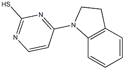 4-(2,3-dihydro-1H-indol-1-yl)pyrimidine-2-thiol Struktur