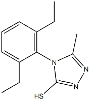 4-(2,6-diethylphenyl)-5-methyl-4H-1,2,4-triazole-3-thiol Struktur