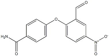 4-(2-formyl-4-nitrophenoxy)benzamide Struktur