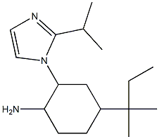 4-(2-methylbutan-2-yl)-2-[2-(propan-2-yl)-1H-imidazol-1-yl]cyclohexan-1-amine Struktur