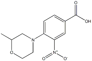 4-(2-methylmorpholin-4-yl)-3-nitrobenzoic acid Struktur