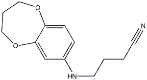 4-(3,4-dihydro-2H-1,5-benzodioxepin-7-ylamino)butanenitrile Struktur