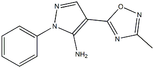 4-(3-methyl-1,2,4-oxadiazol-5-yl)-1-phenyl-1H-pyrazol-5-amine Struktur