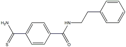 4-(aminocarbonothioyl)-N-(2-phenylethyl)benzamide Struktur