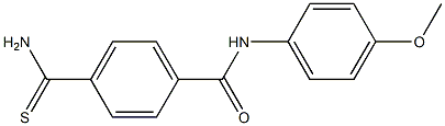 4-(aminocarbonothioyl)-N-(4-methoxyphenyl)benzamide Struktur