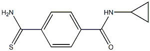 4-(aminocarbonothioyl)-N-cyclopropylbenzamide Struktur