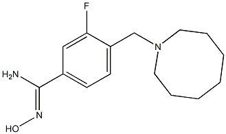 4-(azocan-1-ylmethyl)-3-fluoro-N'-hydroxybenzene-1-carboximidamide Struktur