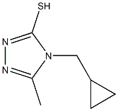 4-(cyclopropylmethyl)-5-methyl-4H-1,2,4-triazole-3-thiol Struktur