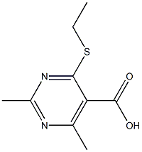 4-(ethylthio)-2,6-dimethylpyrimidine-5-carboxylic acid Struktur