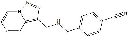 4-[({[1,2,4]triazolo[3,4-a]pyridin-3-ylmethyl}amino)methyl]benzonitrile Struktur