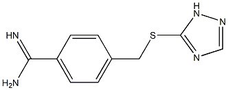 4-[(1H-1,2,4-triazol-5-ylsulfanyl)methyl]benzene-1-carboximidamide Struktur