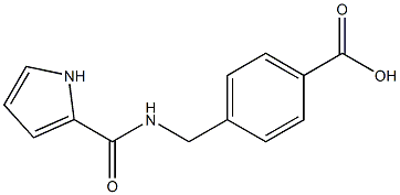 4-[(1H-pyrrol-2-ylformamido)methyl]benzoic acid Struktur