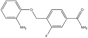 4-[(2-aminophenoxy)methyl]-3-fluorobenzamide Struktur