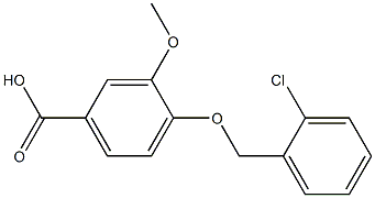 4-[(2-chlorophenyl)methoxy]-3-methoxybenzoic acid Struktur