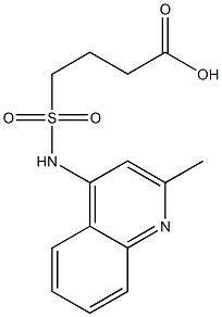 4-[(2-methylquinolin-4-yl)sulfamoyl]butanoic acid Struktur