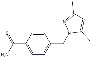 4-[(3,5-dimethyl-1H-pyrazol-1-yl)methyl]benzenecarbothioamide Struktur