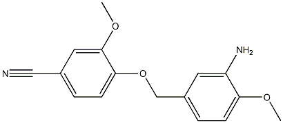 4-[(3-amino-4-methoxyphenyl)methoxy]-3-methoxybenzonitrile Struktur