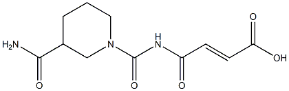 4-[(3-carbamoylpiperidin-1-yl)carbonylamino]-4-oxobut-2-enoic acid Struktur